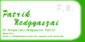 patrik medgyaszai business card